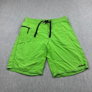 Patagonia Shorts Men 31 Green Stretch Wavefarer Boardshorts Trunks Swim 86542